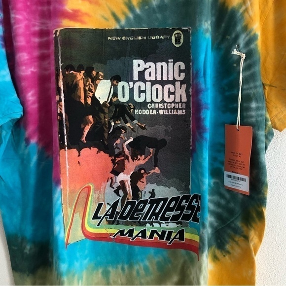 LA DETRESSE Tropical Panic Tie Dye Short Sleeve T-shirt Large - Picture 7 of 9